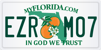 FL license plate EZRM07