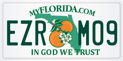 FL license plate EZRM09