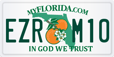 FL license plate EZRM10