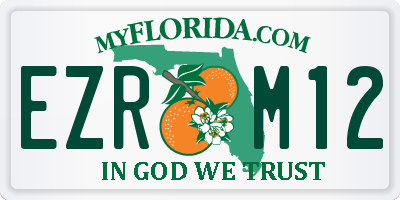 FL license plate EZRM12