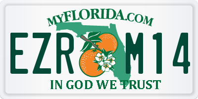 FL license plate EZRM14