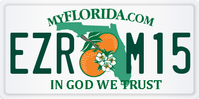 FL license plate EZRM15