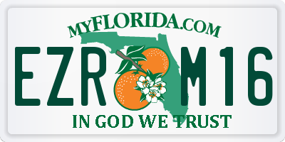 FL license plate EZRM16