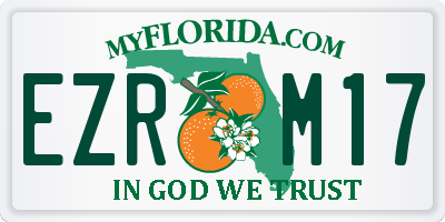 FL license plate EZRM17