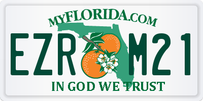 FL license plate EZRM21