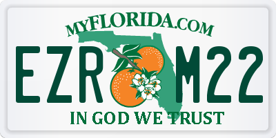 FL license plate EZRM22