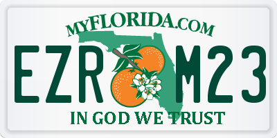 FL license plate EZRM23