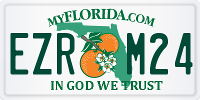 FL license plate EZRM24