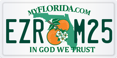 FL license plate EZRM25