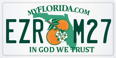 FL license plate EZRM27