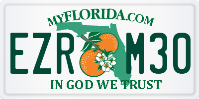 FL license plate EZRM30