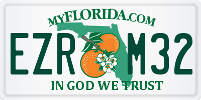 FL license plate EZRM32