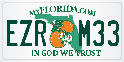 FL license plate EZRM33