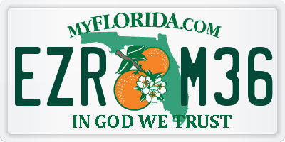 FL license plate EZRM36