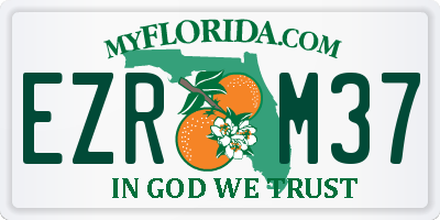 FL license plate EZRM37