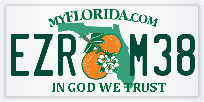 FL license plate EZRM38