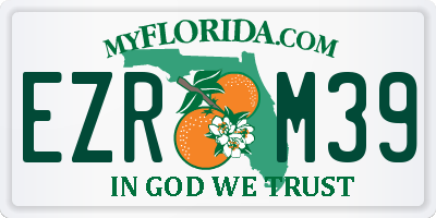 FL license plate EZRM39