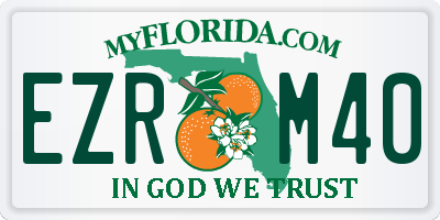 FL license plate EZRM40