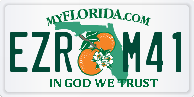 FL license plate EZRM41