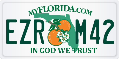 FL license plate EZRM42