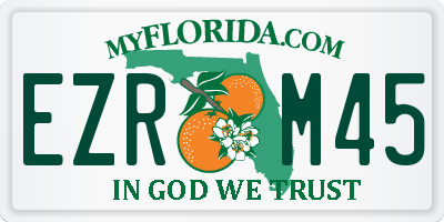 FL license plate EZRM45