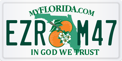 FL license plate EZRM47