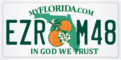 FL license plate EZRM48