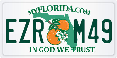 FL license plate EZRM49