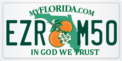 FL license plate EZRM50