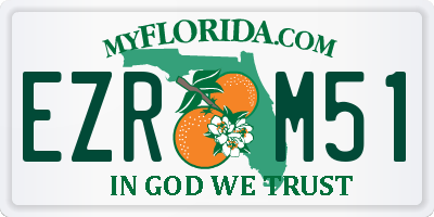 FL license plate EZRM51