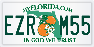 FL license plate EZRM55