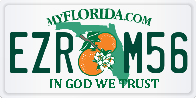 FL license plate EZRM56