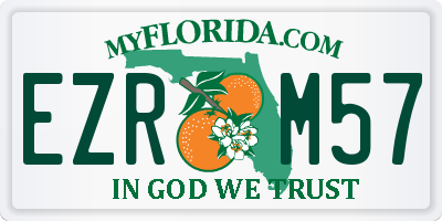 FL license plate EZRM57