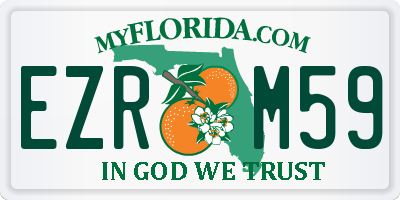 FL license plate EZRM59