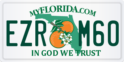 FL license plate EZRM60