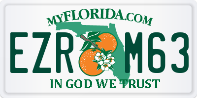 FL license plate EZRM63