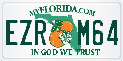 FL license plate EZRM64