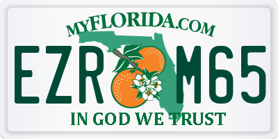 FL license plate EZRM65