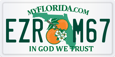 FL license plate EZRM67