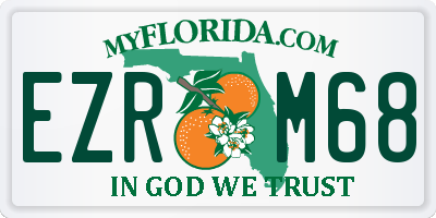 FL license plate EZRM68