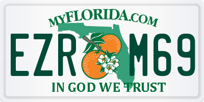 FL license plate EZRM69