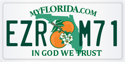 FL license plate EZRM71