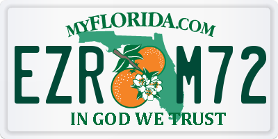 FL license plate EZRM72