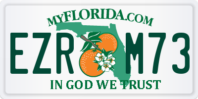 FL license plate EZRM73