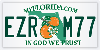 FL license plate EZRM77