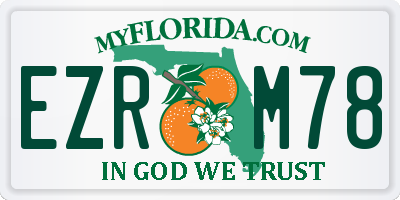 FL license plate EZRM78