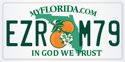 FL license plate EZRM79