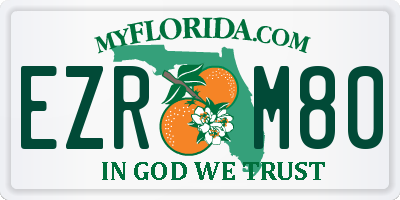 FL license plate EZRM80