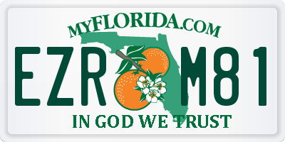 FL license plate EZRM81