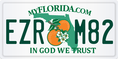 FL license plate EZRM82